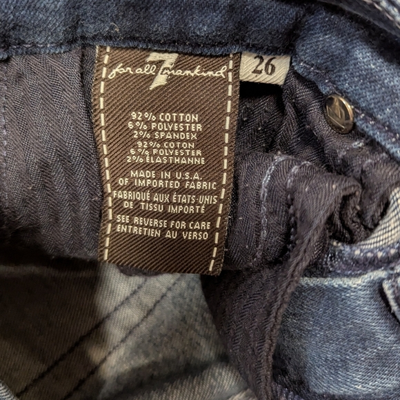7 For All Mankind Mid Rise Kimmie Bootcut Jeans Medium Wash Size Women's 26 EUC - Picture 5 of 7